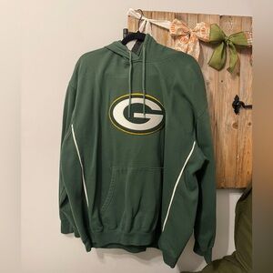Vintage NFL Dark Green Hoodie with Red Tag